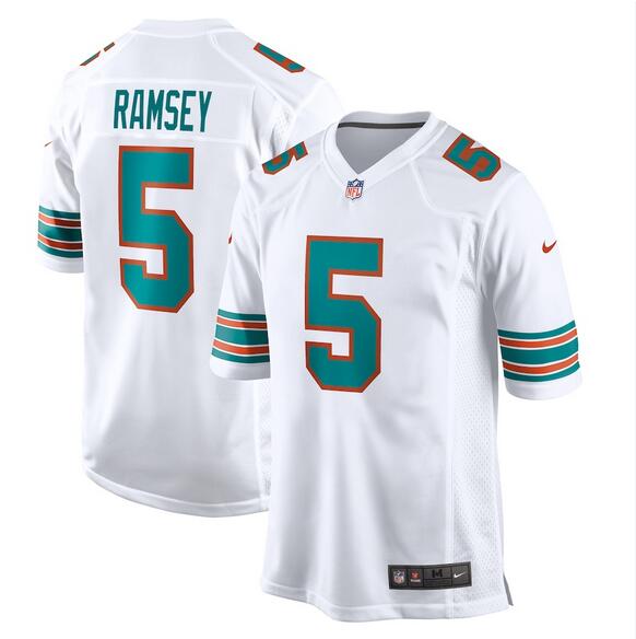 2023 Men NFL Miami Dolphins #5 Ramsey Alternate Game white Jersey->miami dolphins->NFL Jersey